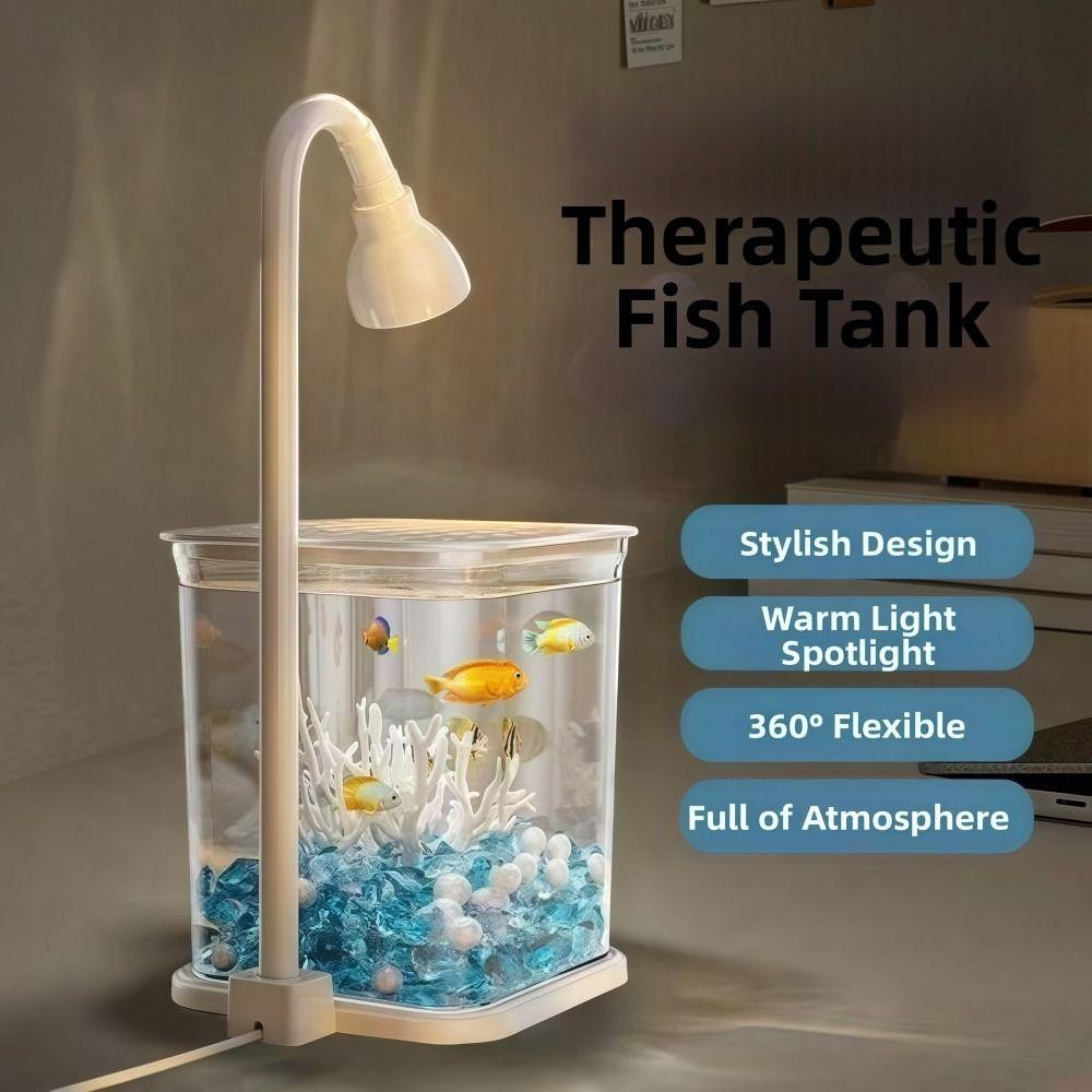 Creative Ecological Aquarium Kit Landscape Desktop Ornamental Fish Tank  Home Office Decoration