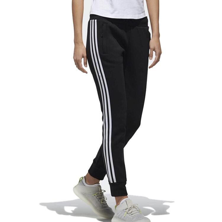 Adidas Tapered Sport Joggers Women Bottoms Black White DW5728