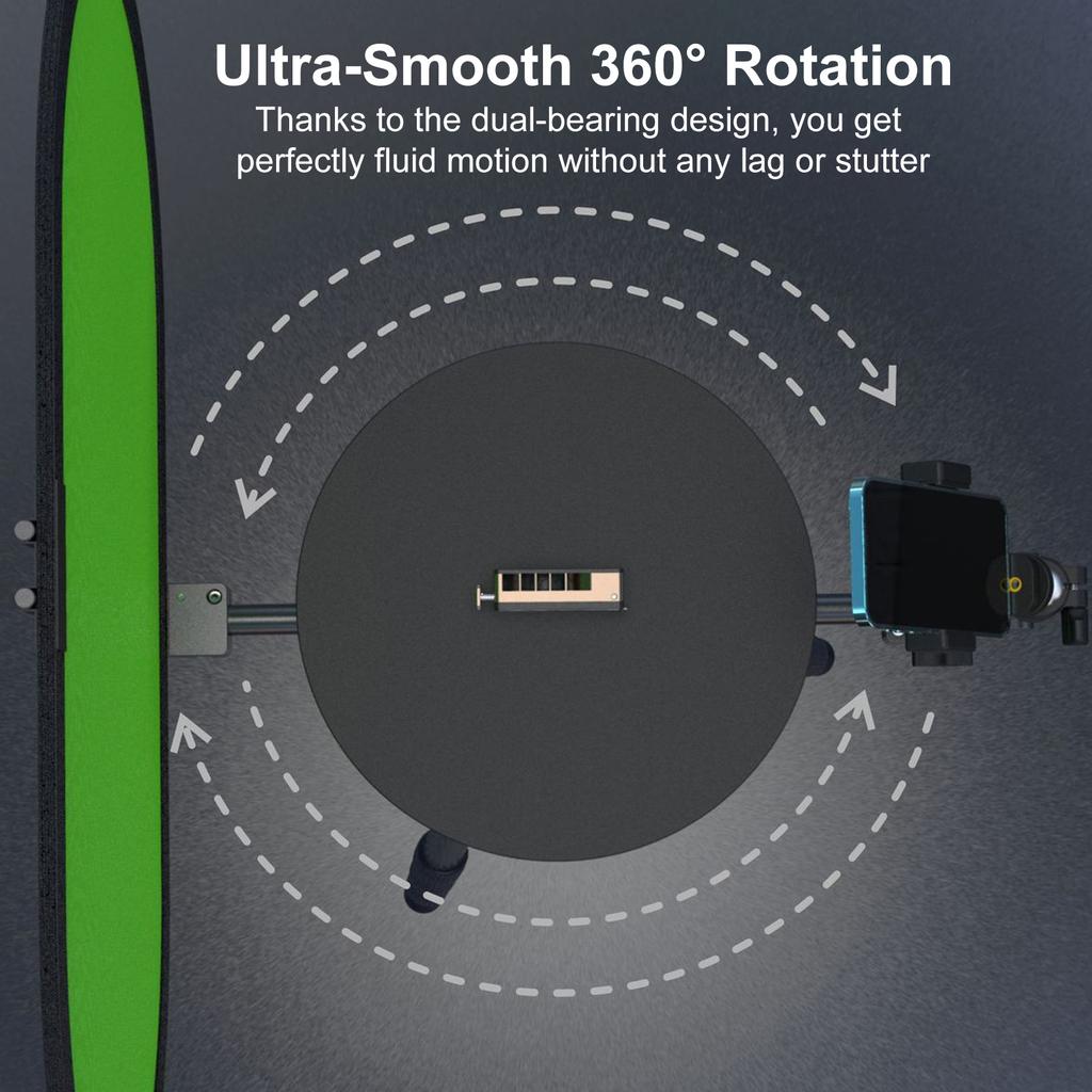 360 degrees Photography Turntable Adjustable Angle Camera Spinner Portable Video Rotating Platform