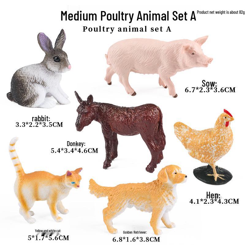 Realistic Animal Model Toy Set: Gorilla, Mountain Monkey, Squirrel Monkey, Baboon, and Hairy Monkey