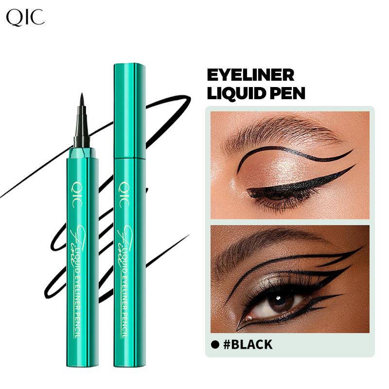 QIC malachite green eyeliner, eyeliner waterproof, oil-proof and non-smudging eyeliner pen, eyeliner pen, makeup