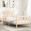 VidaXL Bed Frame with Headboard 90x200 Cm Solid Wood 3193321