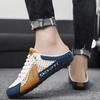 Fashion Men's Half Slippers Summer Breathable Casual Shoes Soft Sole Walking Flats Outdoor Sneakers Designer Mens Loafers Tennis