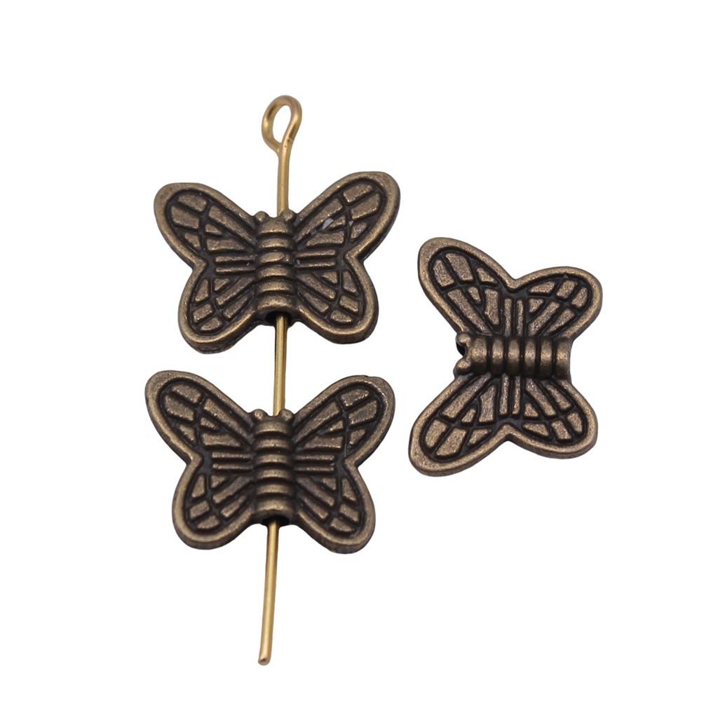 Angel Wing Beads Spacer Small Hole Butterfly Charms For Spiritual Jewelry