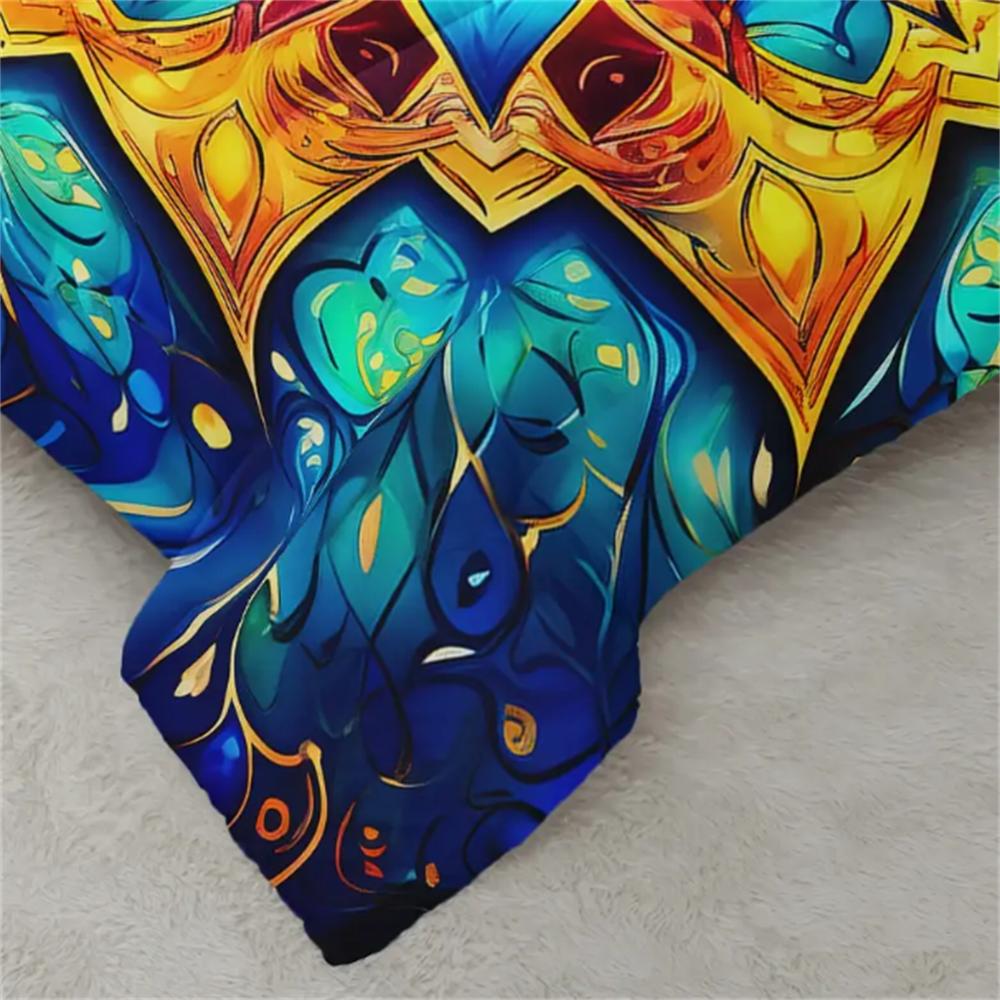 Flower Duvet Cover Set, Microfiber Colorful Flower Pattern Bedding Set In a Bag for Women, 1 Duvet Cover and 2 Pillowcases