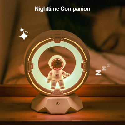 Modern Astronaut Night Light, Touch Three-color LED Bedside Light, Four-speed Adjustable Brightness, 1200mAh Lithium Battery Rechargeable