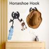 Reliable Iron Horseshoe Hook Decorative Horseshoe Hook Wall Mount Organizer for Hangings Clothes Hat