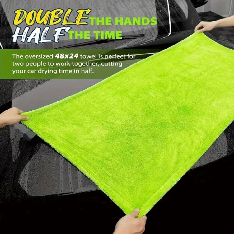 Thick Double Texture Vehicle Drying Towel Rapid Moisture Absorption Streak Proof Cleaning for Automotive Use
