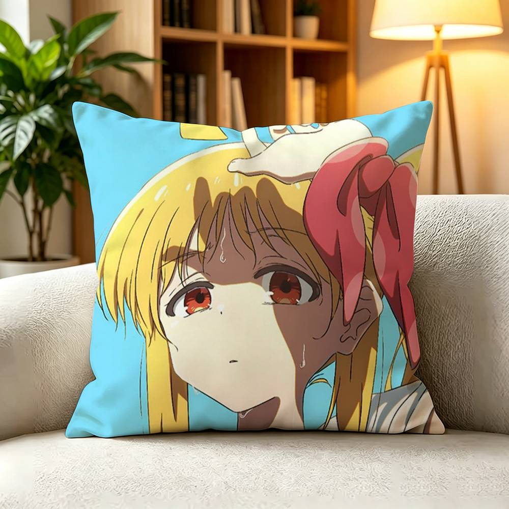 BBright Warm Nijika Ijichi Bocchi the Rock Square DoubleSided printed Pillow Case Bedroom Bedside Pillow Sofa Cushion Cover