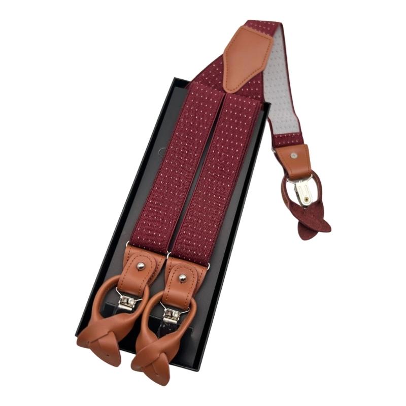 Suspenders For Men And Women Leather Pants Strap And Metal Clips Duable Elastic Polyester Adjustable Pants Accessory
