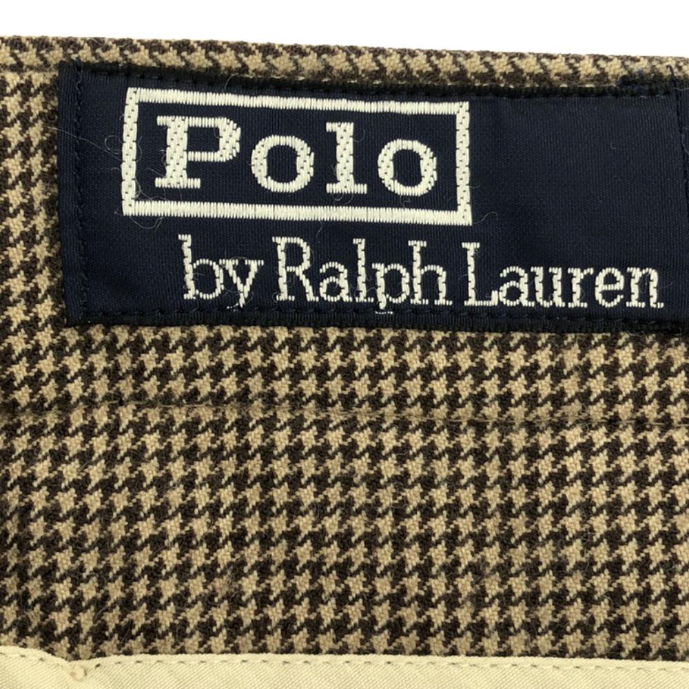 Polo by Ralph Lauren 90s Made in Japan wool Houndstooth Slacks pants Old Women Used