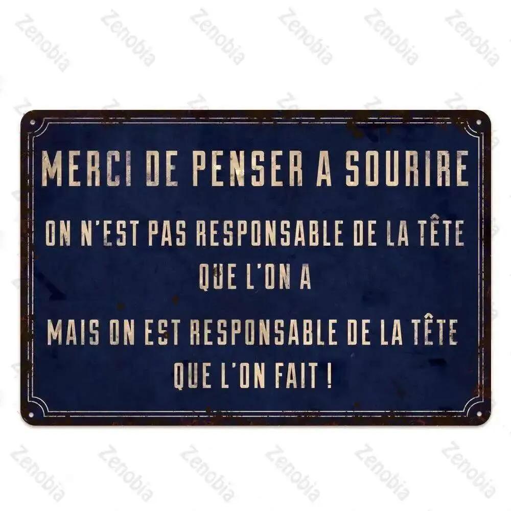 Vintage French Retro Metal Tin Sign Bar Pub Club Wall Decor Iron Painting Decorative Plate 26T0104 26T0104