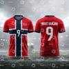 Maillot de Football de l'Équipe Nationale de Norvège 2026 Imprimé en 3D T-shirt d'Été Sportif pour Homme