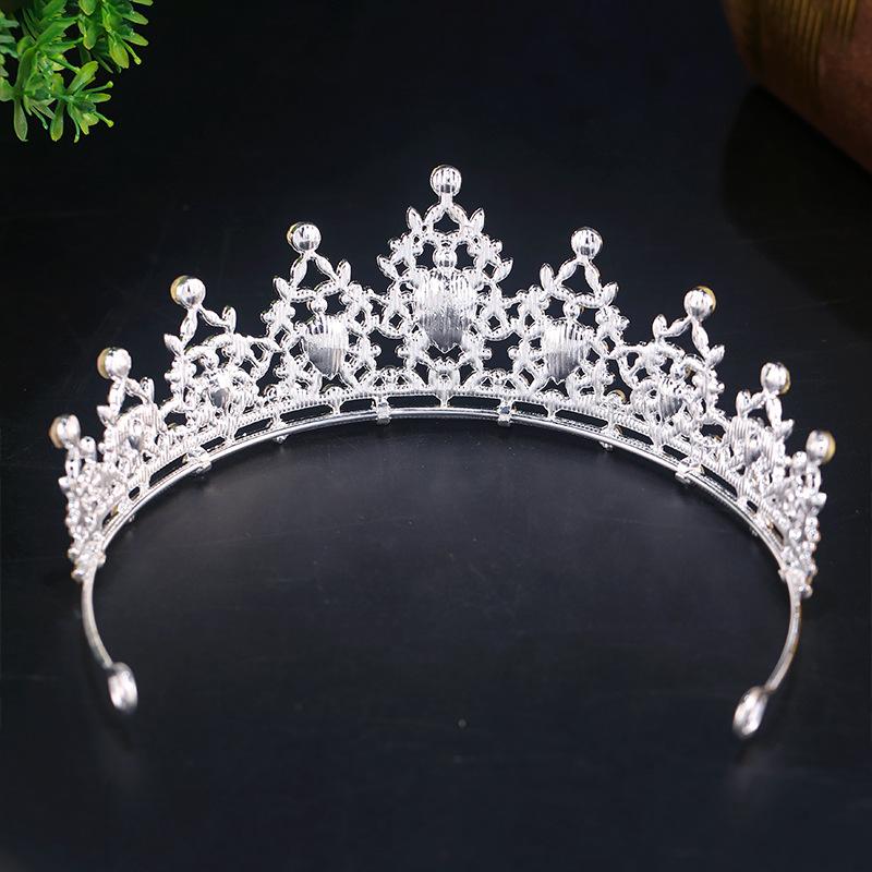 The Bride's Headwear  Crown  Handcrafted Rhinestone Headband Simple and Elegant Princess Crown Wedding Dress and Evening Gown Accessories