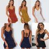 Boho Womens Floral Summer V Neck Party Evening Beach Short Mini Dress Sundress