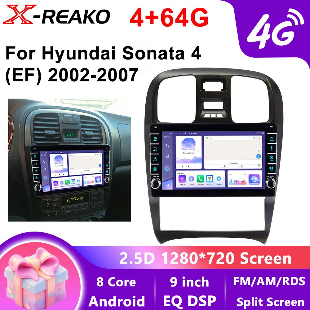 For Hyundai Sonata EF 2002 - 2007 Car Radio Multimedia Video Player Navigation GPS Android Auto Carplay WIFI+4G 8Core No 2din 2 Din DVD