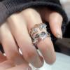 Drip Chain Stacked High-End Ring Cold Wind Butterfly Zir*****Pen Ring Female Personality Index Finger Ring