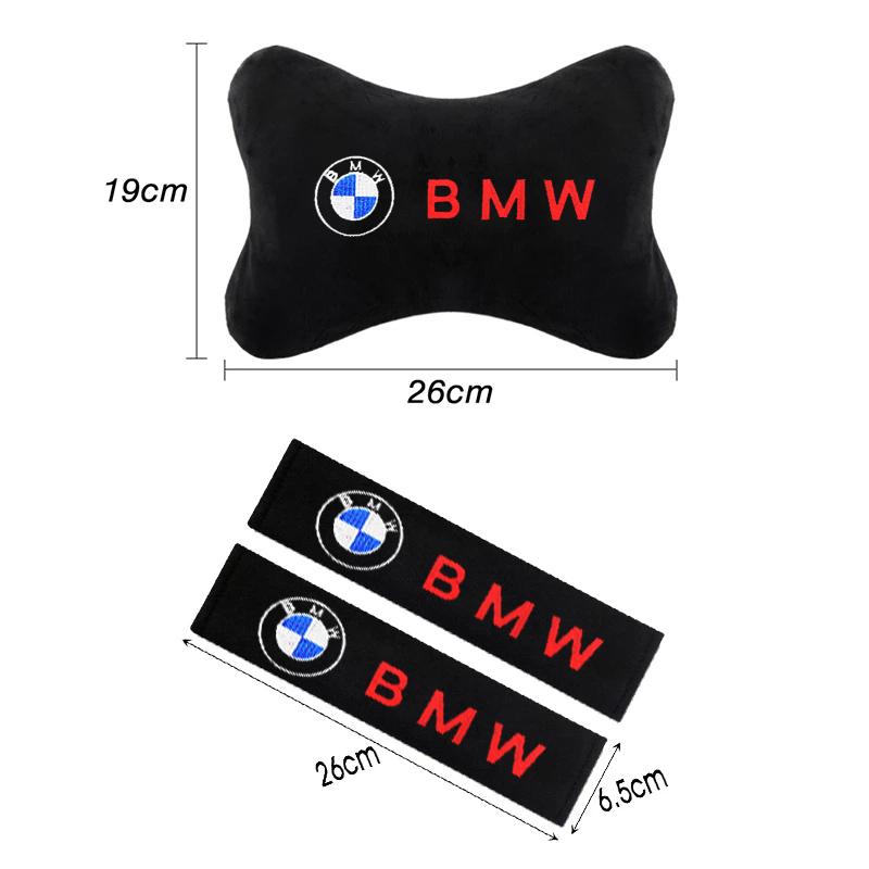 2025 Hot 1/2pcs Car Headrest Cover Auto Seat Cover Head Neck Rest Pillow for BMW Performance M Power X1 X5 X7 Accessories