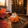 Halloween Pumpkin Cat Clicker Keychain Button Press Fidget Toy Cute 3D Printed Pendant  Party Favor