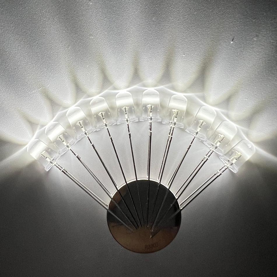 100 Stück 5mm LED Leuchtdioden, LED Schaltung Sortiertes Kit für Wissenschaftsprojekt Experiment Klare LED Leuchtdioden Glühbirne LED