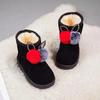 Hairball Boots Little Girls Furry Winter Boots Warm Fur  Shoes for Girl Rabbit Ears Baby Snow Boots Kids Footwear H08181