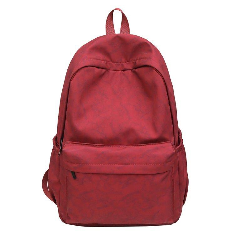 Schoolbag Schoolbag Korean Version Ins Simple Large Capacity Solid Color Middle and High School Students Versatile High School Mountaineering Travel