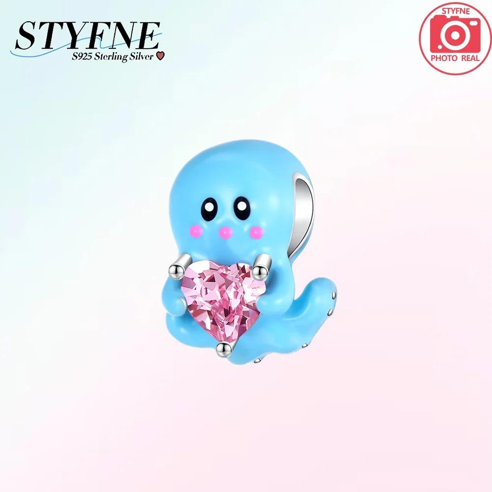 Kupfer Ozean Welt Serie See Oktopus Charms Perlen Clips Sicherheitskette Für Original Armband DIY Schmuckherstellung