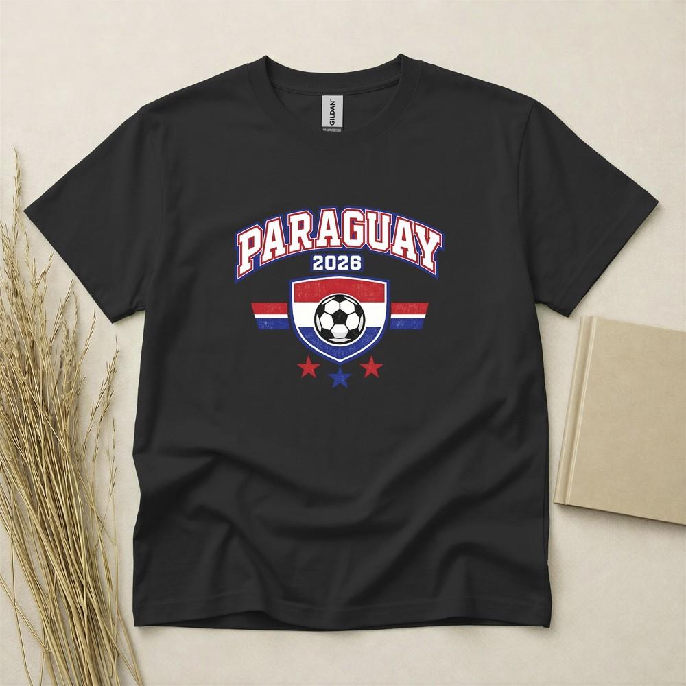 Paraguay 2026 Football Fan T Shirt Soccer Supporters Gildan Cotton Family