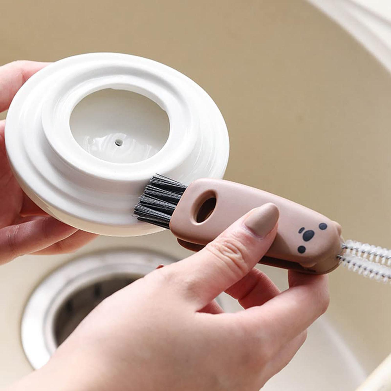 

Щетка для чистки крышки изоляционной чашки бутылки Три в одной U-образной щетке для чистки чашки One Size коричневый