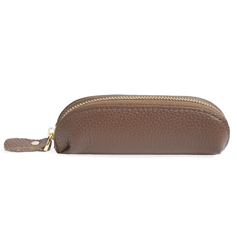 

Ретро женский кошелек однотонный кошелек из коровьей кожи пенал школьная сумка для канцелярских принадлежностей мини-кошелек для монет студенческий коричневый