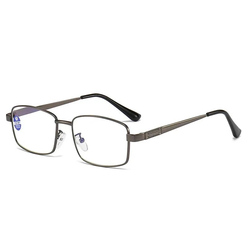 Men Metal Large Frame Anti Blue Reading Glasses Women Presbyopia Eyewear 50-600 High-end High-definition Presbyopia Glasses