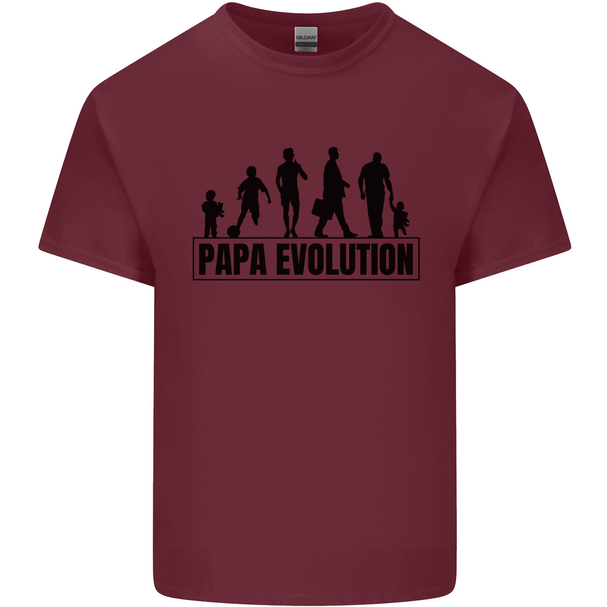 Papa Evolution Fathers Day Unisexs Light Cotton TShirt S