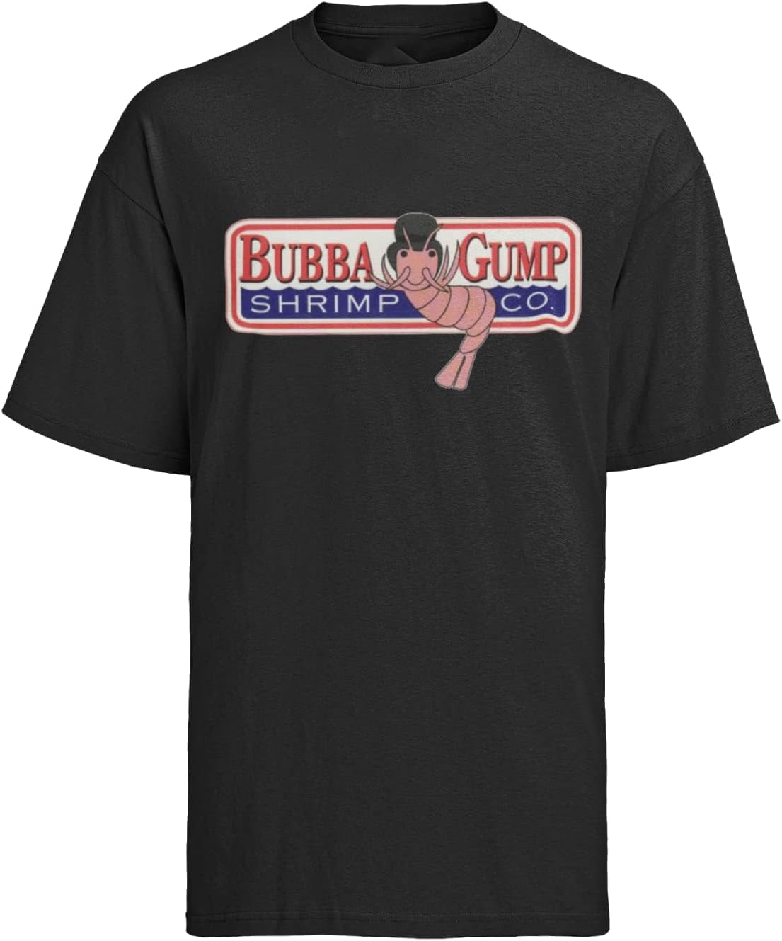 Top Forrest Gump Bubba Gump Shrimp Film Funny Funny Tom Hanks T Shirt Mens S чёрный