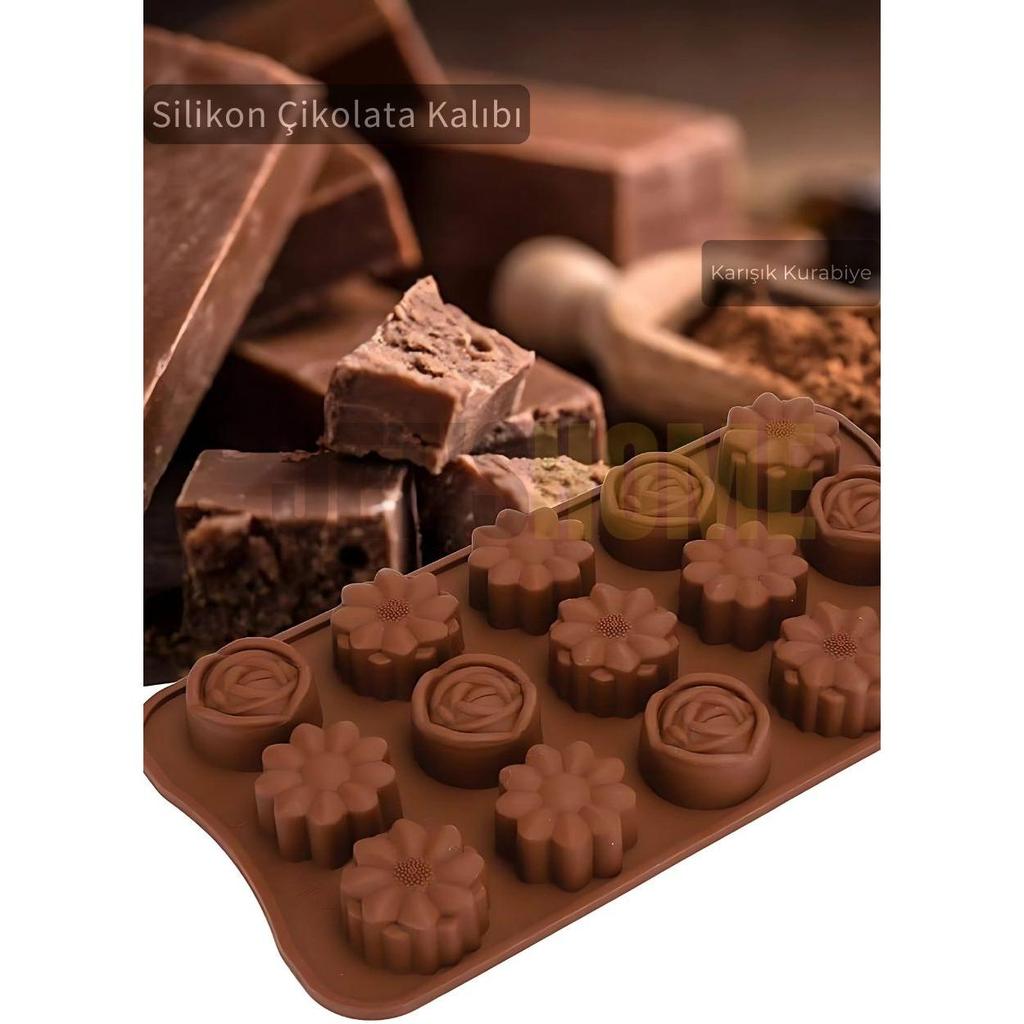 Mixed Cookie Pattern Chocolate Mold BPA FREE Ice Mold Silicone Dessert Mold Non-Stick Mold