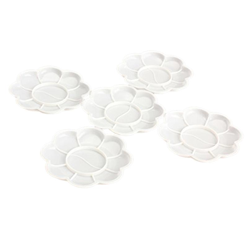 

25Pcs Plastic Nail Art Paint Color Mixing Palette Plate Disk Essential Tool білий