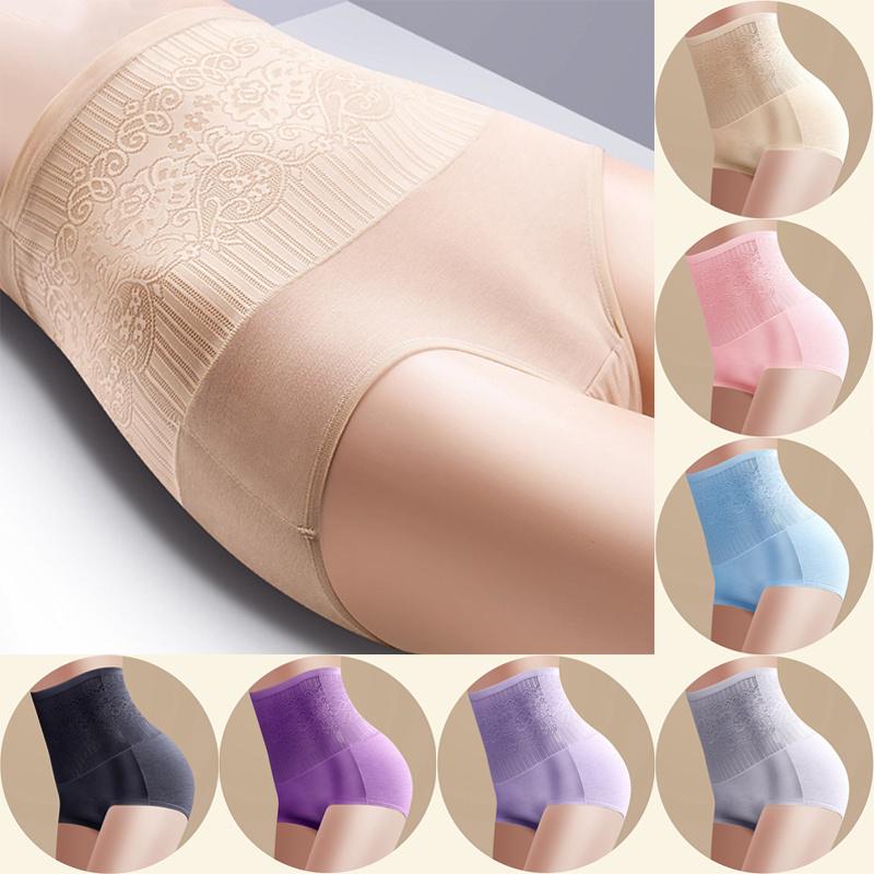 Buy Women's Shapewear Underpants Solid Color High Waist Breathable