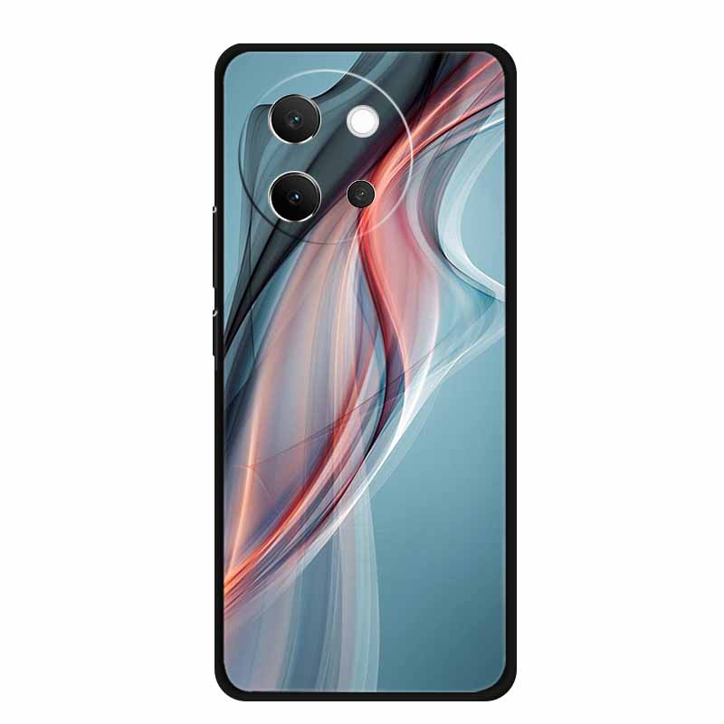 For Vivo V40 Lite Case V40lite V 40 Lite Fashion Black Silicone Soft Back Cover Case For Vivo V30e 5G Phone Case V 30 e Funda
