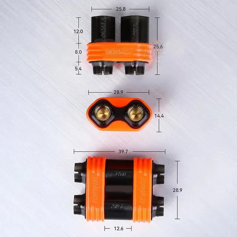 200A Lithium Battery Welding free Connector 8AWG REB 6808 PRO D6 Gold-plated Plug Socket 6mm 200A Banana Male Female Connector