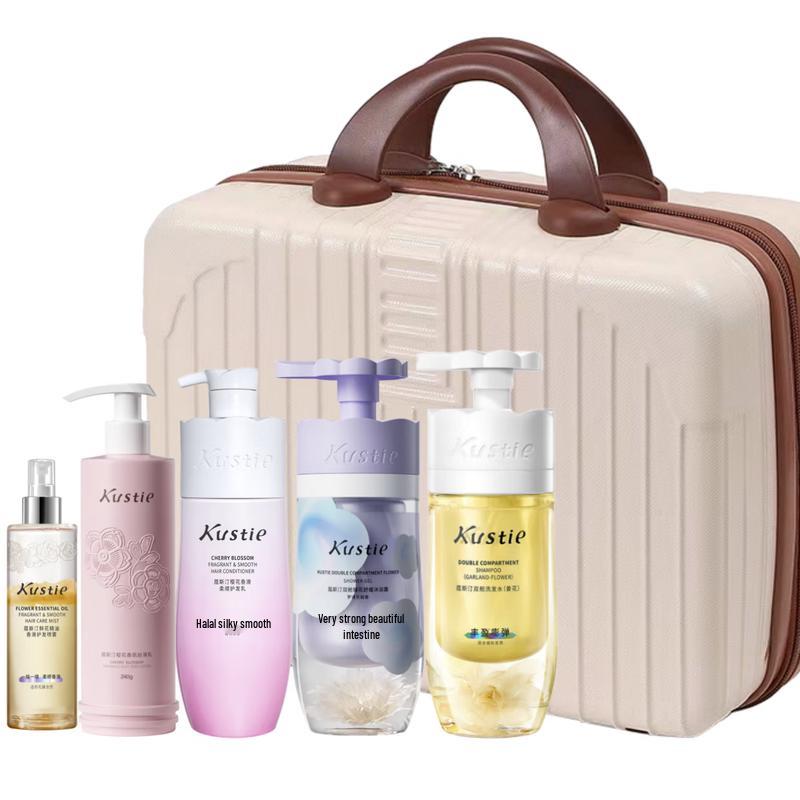 Kustie Essential Oil Dual-Chamber Hair & Body Care Gift Set