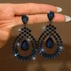 Retro Hollow Crystal Rhinestone Dangle Earrings - Versatile Fashion Accessories for Women