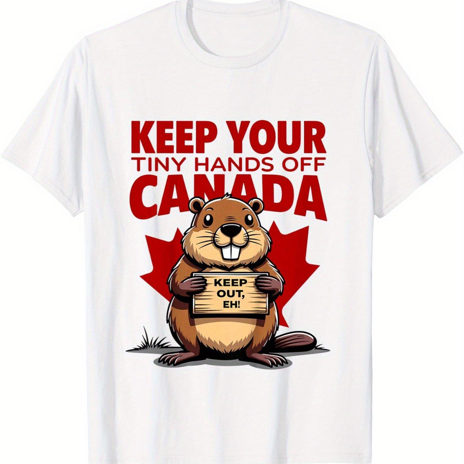

Держите свои маленькие ручки подальше, Канада не продается, Забавная женская футболка унисекс XXXL белый