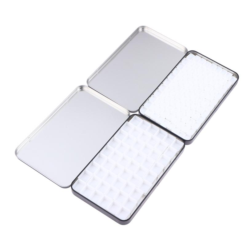 44/54/104 Grids Portable Square Nail Polish Palette Iron Case Nail Art Painting Storage Box Empty Diy Nail Polish Glue Palette
