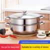 Stainless Steel Double-Ear Two-Layer Steamer Pot for Induction and Soup