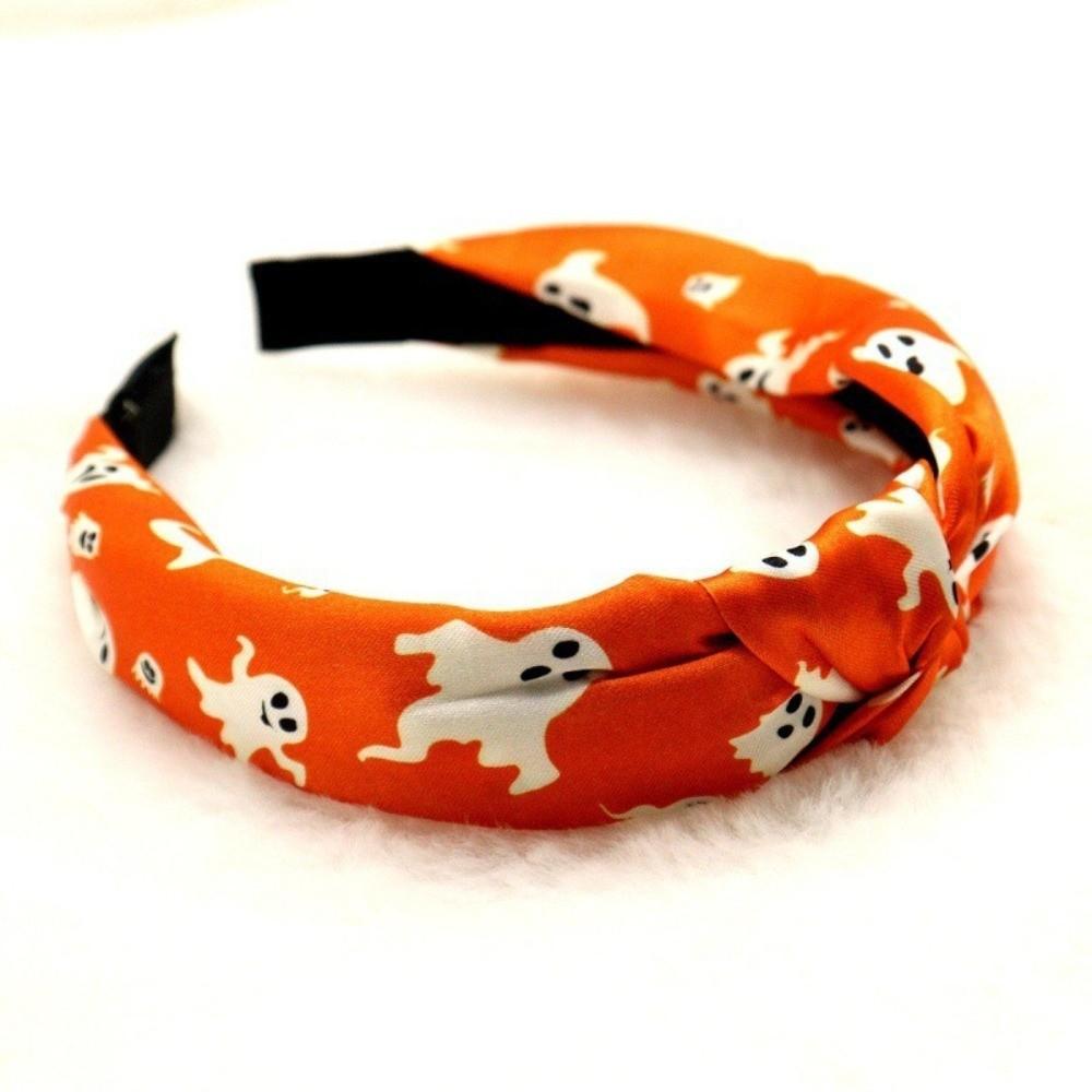 Horrible Pumpkin Head Headband Gothic Halloween Hair Hoop Exaggerated Ghost Print Hairband  Party