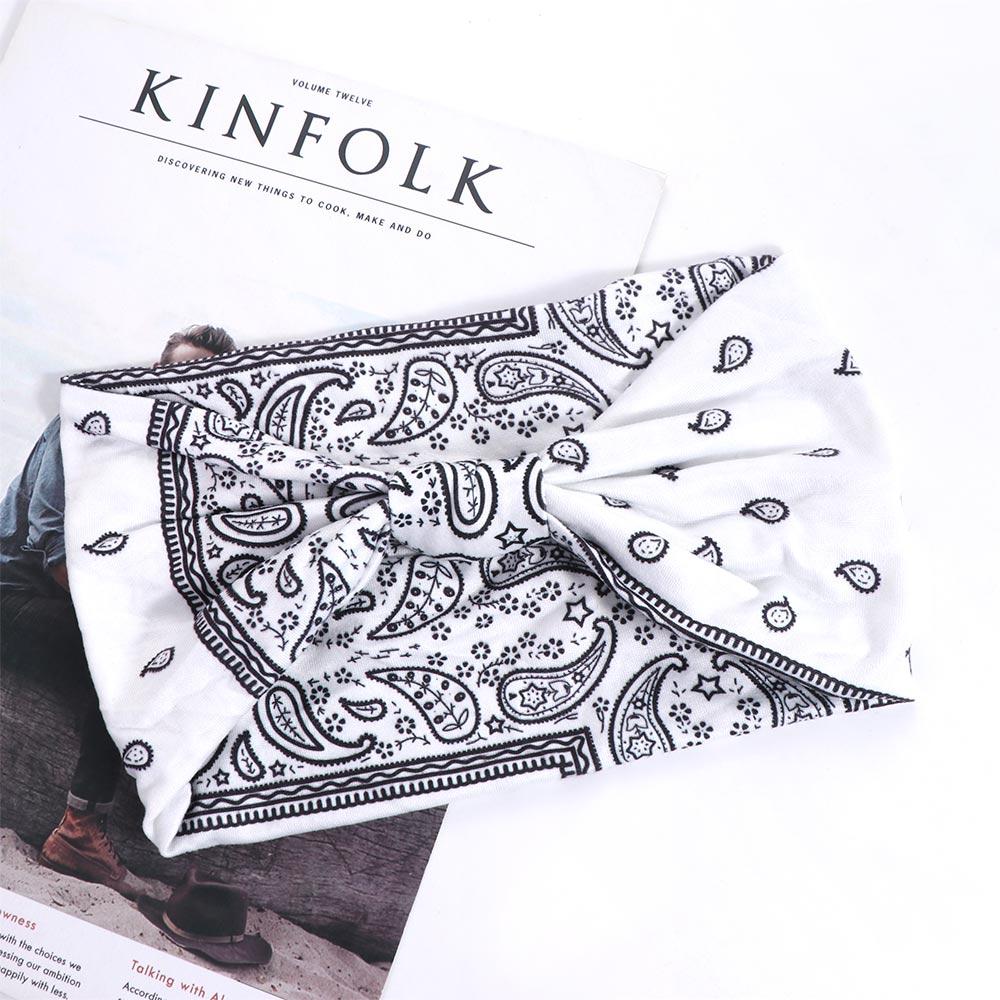 Wide Edge Yoga Headband Cashew Print Sports Sweatband Floral Bandanas Headband Girls Ladies