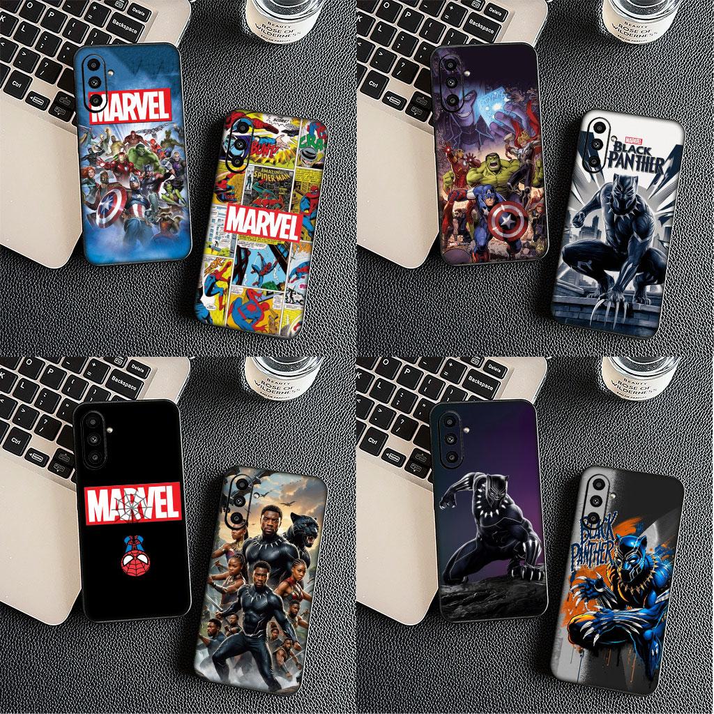 Phone Cover Black Marvel Comics Panther for Apple iPhone 17 16 Plus 13 12 Pro Max Mini X XR ProMax 16E 15+ 16Plus Air Soft Case