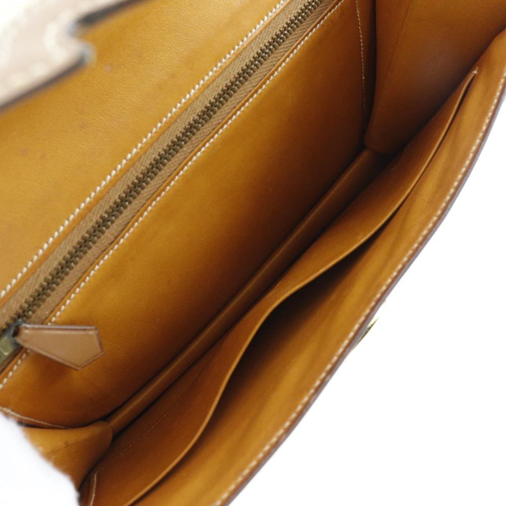 Hermes Vintage Shoulder Bag Canvas Women Used