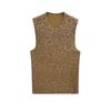 2024 Autumn Women's European & American Style Animal Print Metal Foil Knit Vest