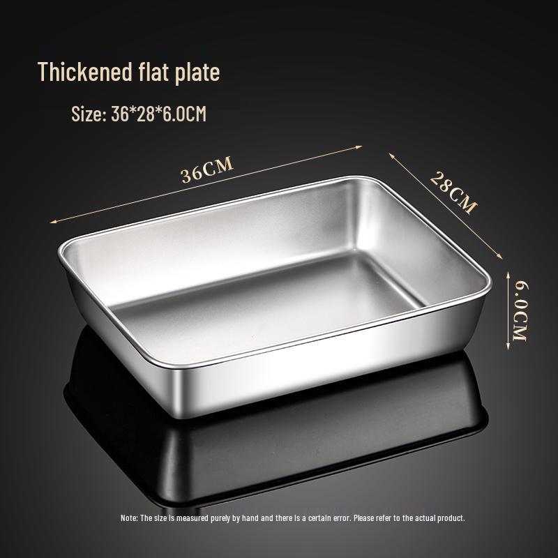 Food Grade Stainless Steel Rectangular Tray for Tiramisu or Cooked Foods