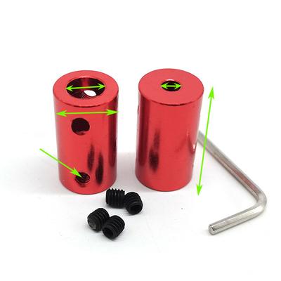 1PCS Burgundy Aluminum Alloy Colored Coupling Length: 25mm Specification: 3~10 Full Series Rigid Coupling Set Screw